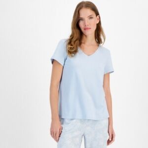 Charter Club Women's Solid V-Neck Short-Sleeve Sleepwear Top, SIZE XXL NWT